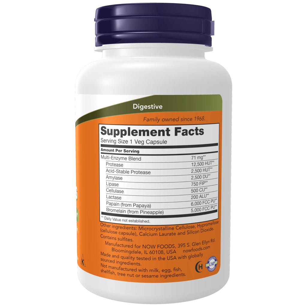 Plant Enzymes Lactase Protease Bromelain 120 Veg Caps L664763