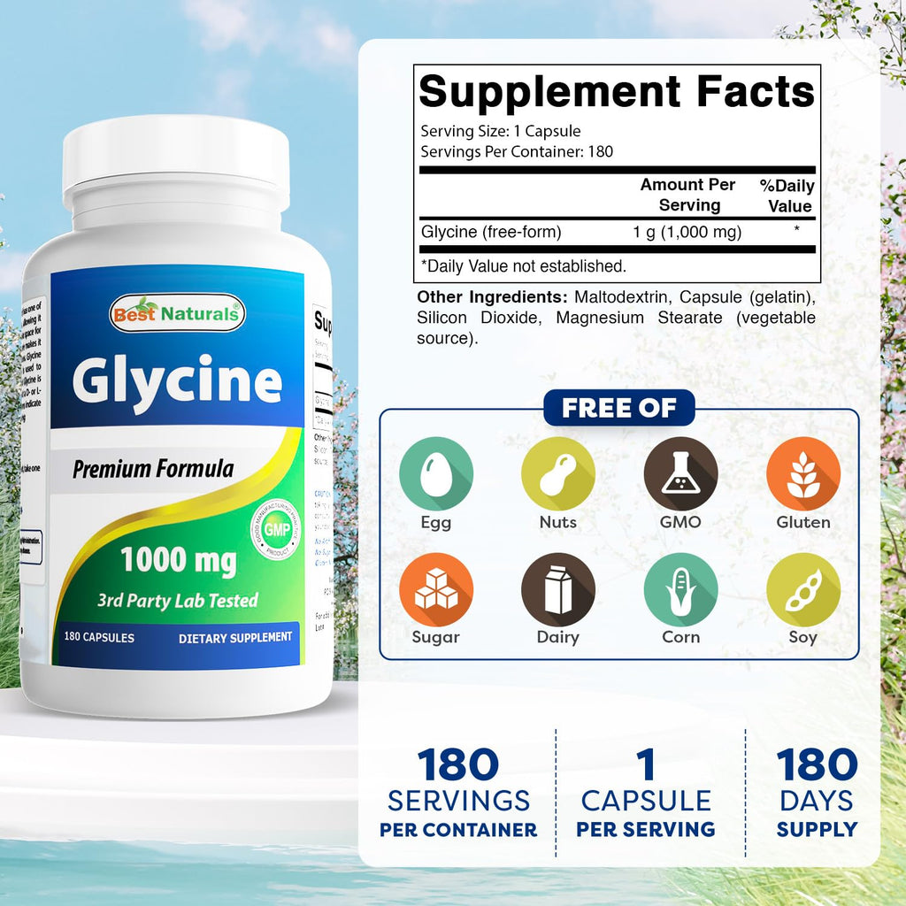 Glycine Supplement 1000 Mg 180 Count L7859