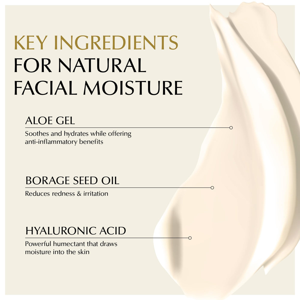 Sensitive Skin Face Moisturizer with Hyaluronic Acid & Aloe 30ml U605107
