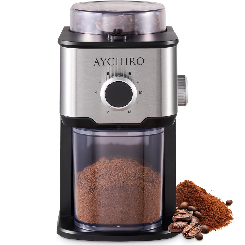 Adjustable Electric Burr Coffee Grinder with 14 Grinding Settings U98652