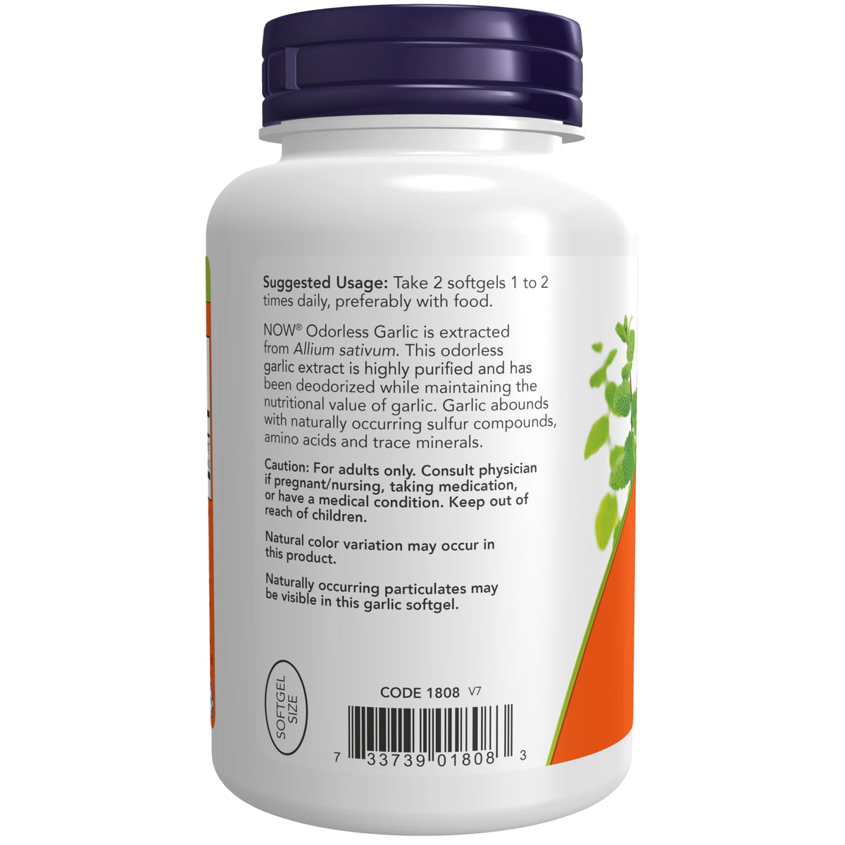 Odorless Garlic Concentrated Extract 250 Softgels J44547