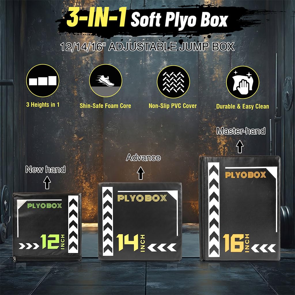 3-in-1 Plyometric Jump Box F720624