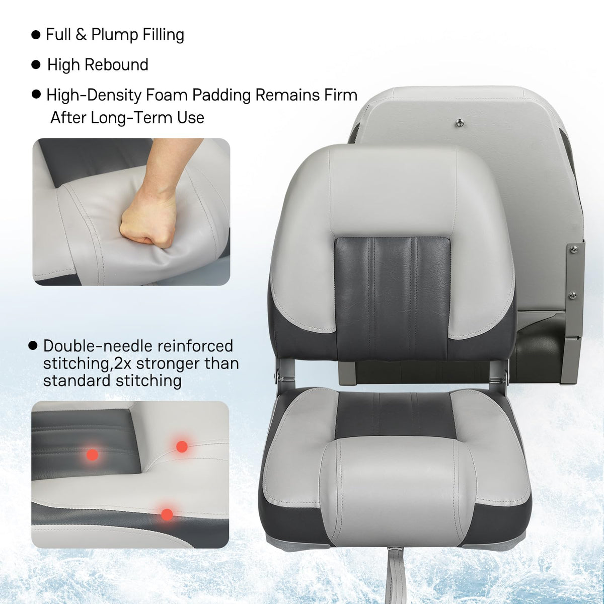 2 Pack Folding Boat Seats U777