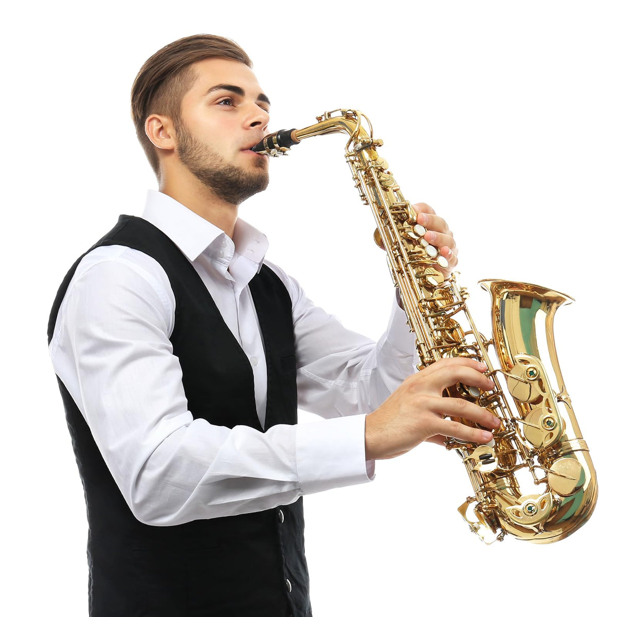 Alto Saxophone Mouthpiece Kit with Ligature, Cap, 21 Reeds, Pads and Storage Case J399847