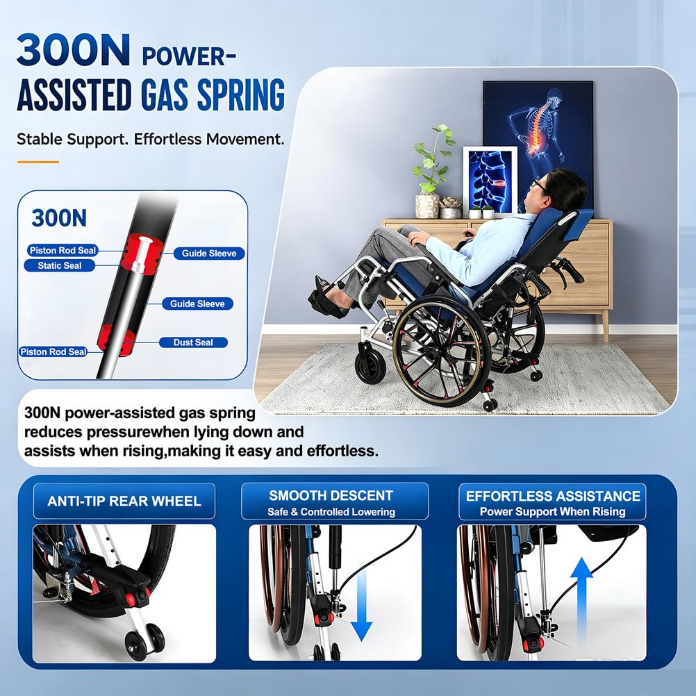 Reclining Wheelchairs with Elevating Leg Rests N173963
