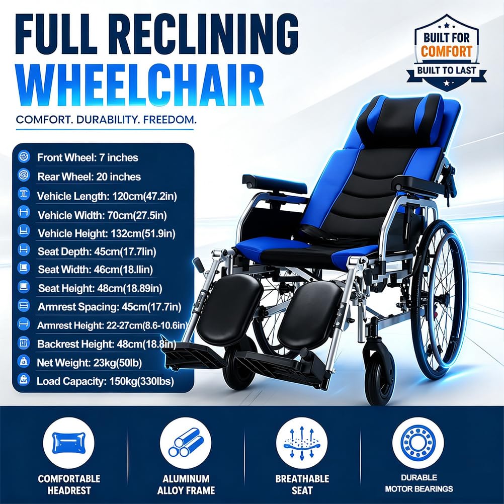 Reclining Wheelchairs with Elevating Leg Rests N173963