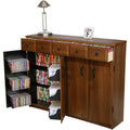 Walnut Media Cabinet with Drawers X936