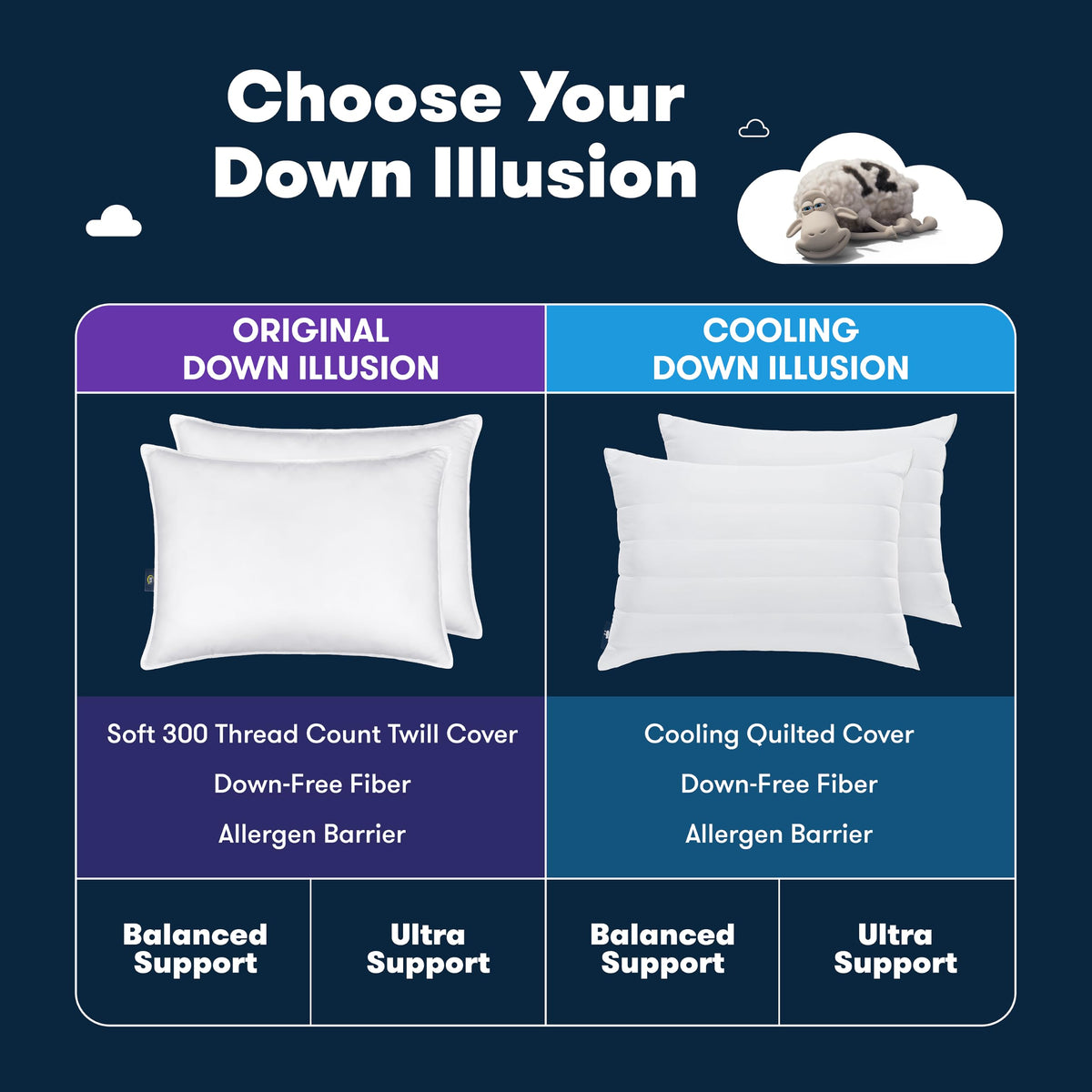 King 2 Pack Cooling Bed Pillows D84138