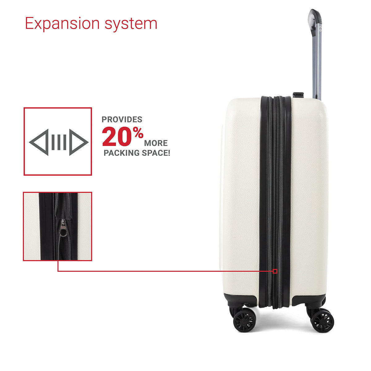 20 Inch Hard Shell Expandable Spinner Suitcase J2237