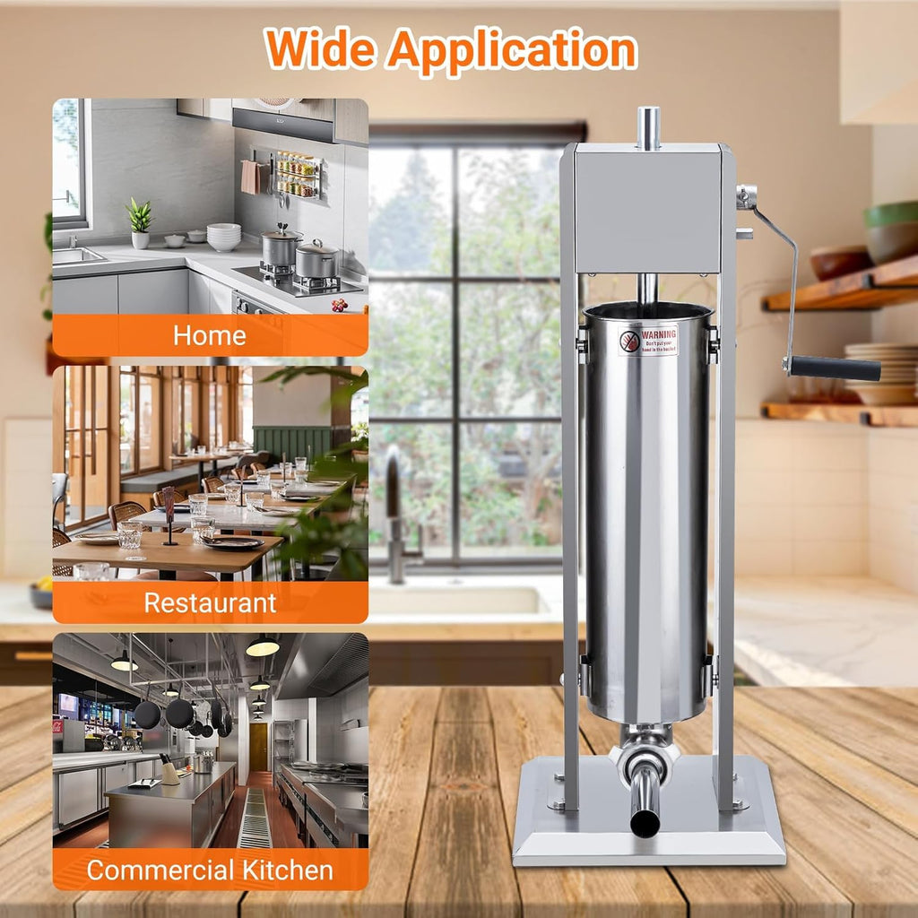 15L Sausage Stuffer with 5 Stainless Steel Tubes H145362