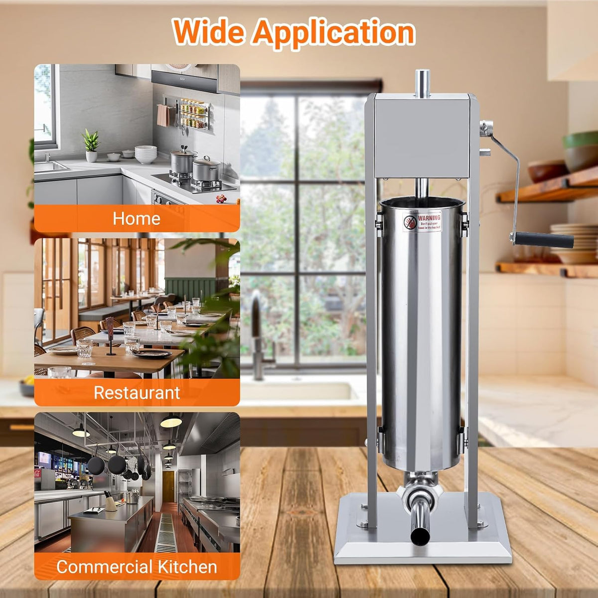 15L Sausage Stuffer with 5 Stainless Steel Tubes H145362
