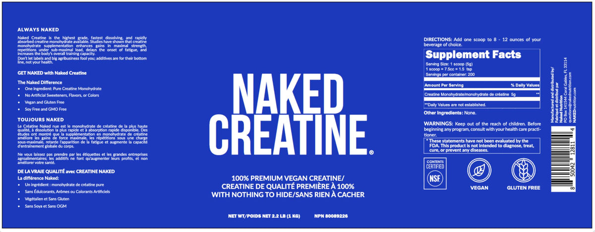 Micronized Creatine Monohydrate 1,000g Vegan Non-GMO Z560