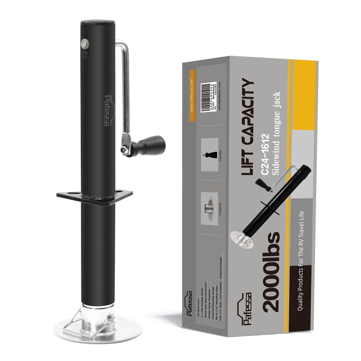 2000lb 15" Heavy Duty A-Frame Trailer Tongue Jack B184207