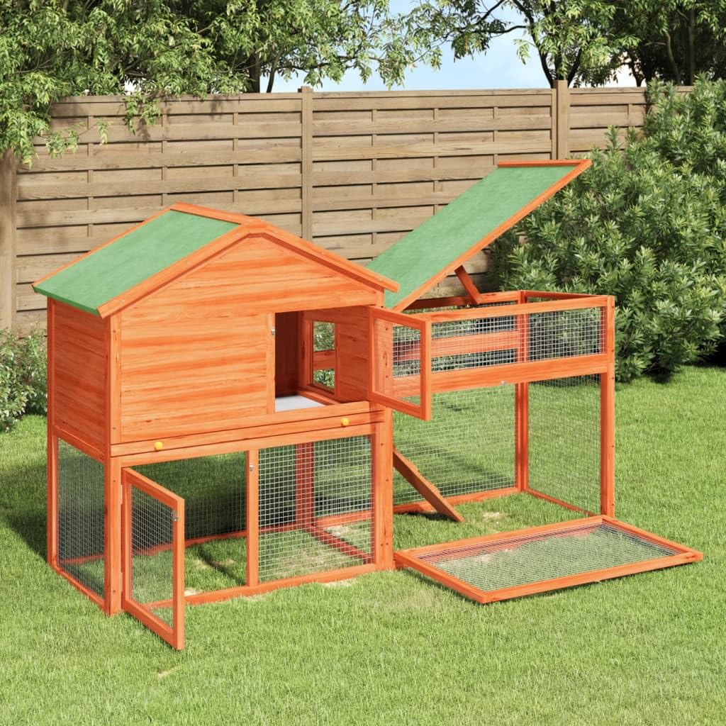 2-Tier Wooden Rabbit Hutch N658137