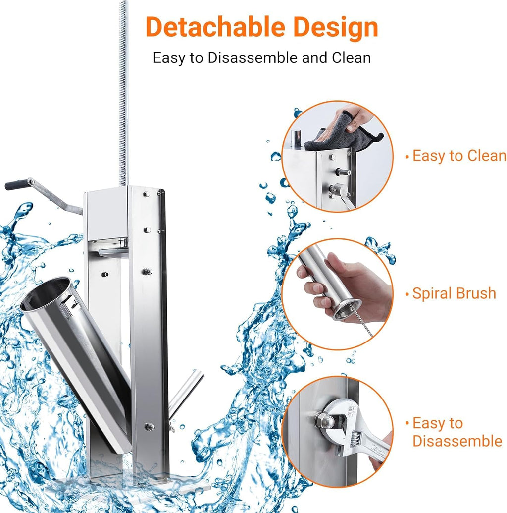 15L Sausage Stuffer with 5 Stainless Steel Tubes H145362