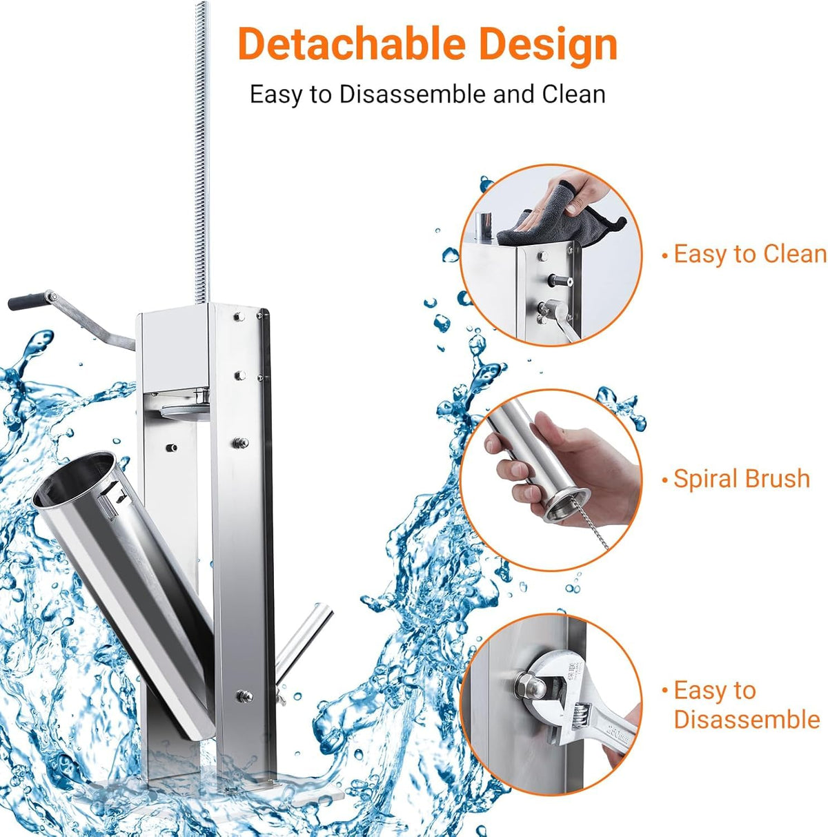 15L Sausage Stuffer with 5 Stainless Steel Tubes H145362