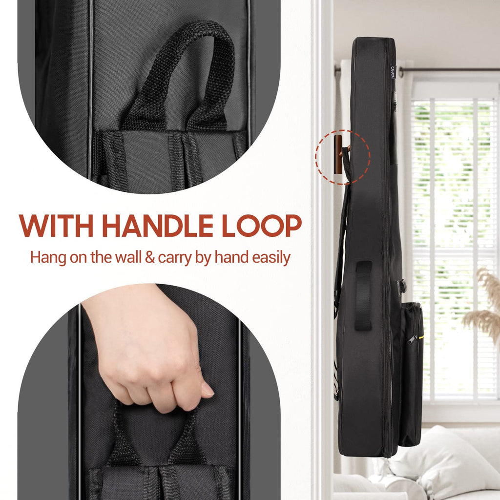41 In 0.35 In Thick Padding Soft Guitar Bag Black K32553