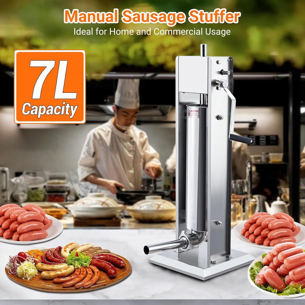 15L Sausage Stuffer with 5 Stainless Steel Tubes H145362