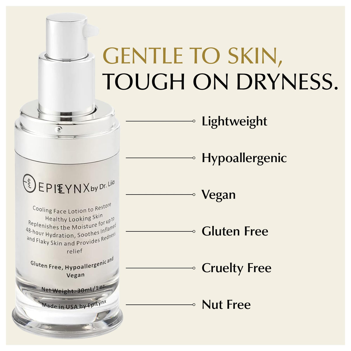 Sensitive Skin Face Moisturizer with Hyaluronic Acid & Aloe 30ml U605107