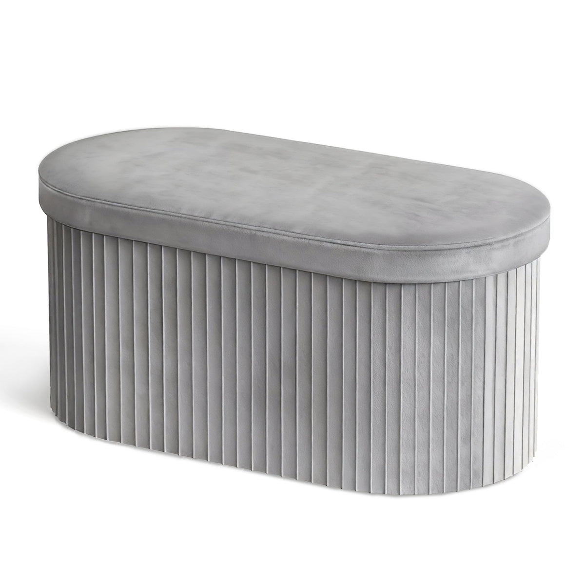 Folding Velvet Storage Ottoman R608472