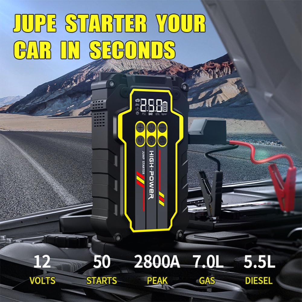 4000A 12V Portable Jump Starter with Air Compressor R5591