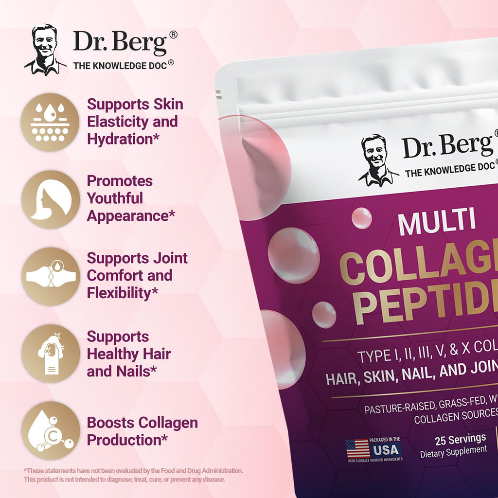Unflavored Multi Collagen Peptides Powder 25 Servings O711