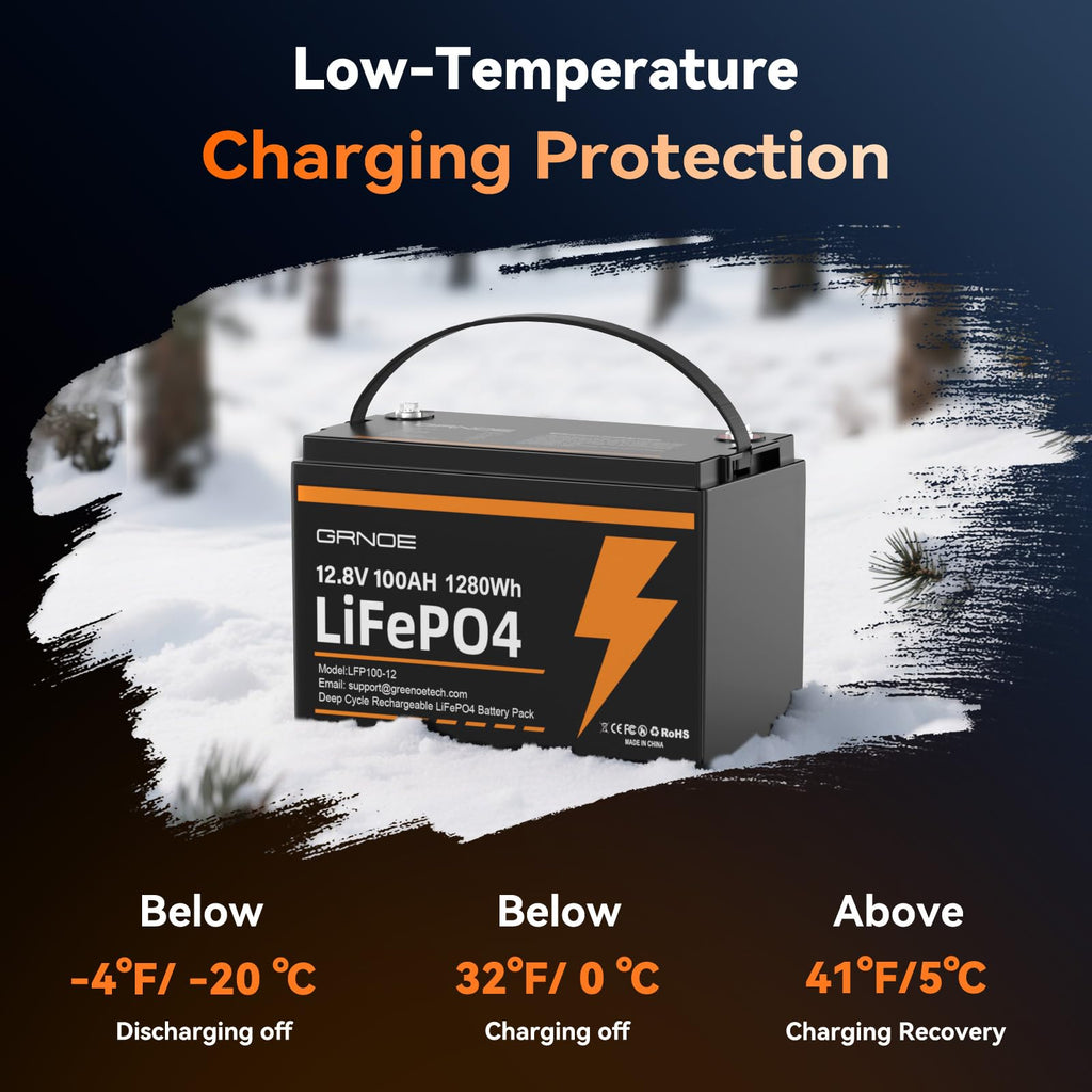 12V 100Ah LiFePO4 Lithium Battery 2-Pack R1006