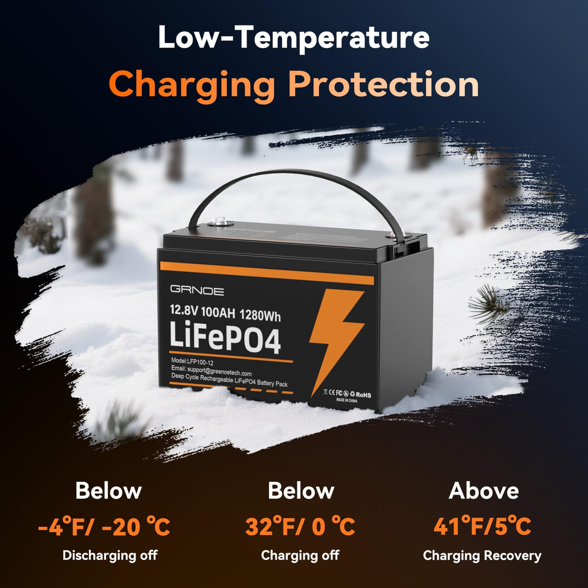 12V 100Ah LiFePO4 Lithium Battery 2-Pack R1006