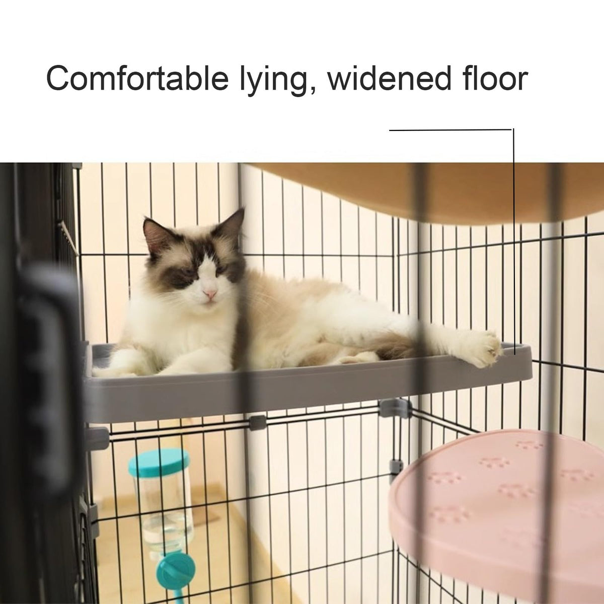 4 Tier Detachable Metal Cat Cage with Hammock S986