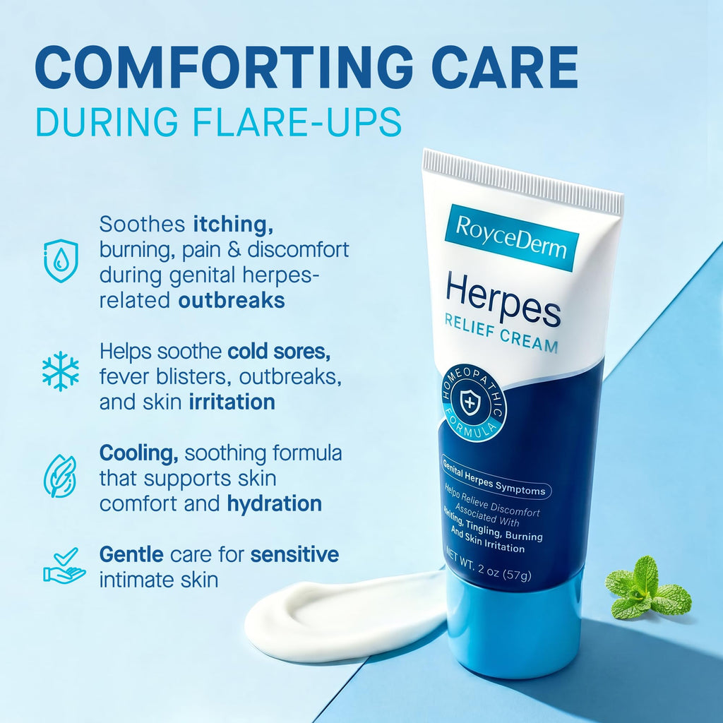 Herpes Treatment Cream for Symptom Relief, 2 oz E907169