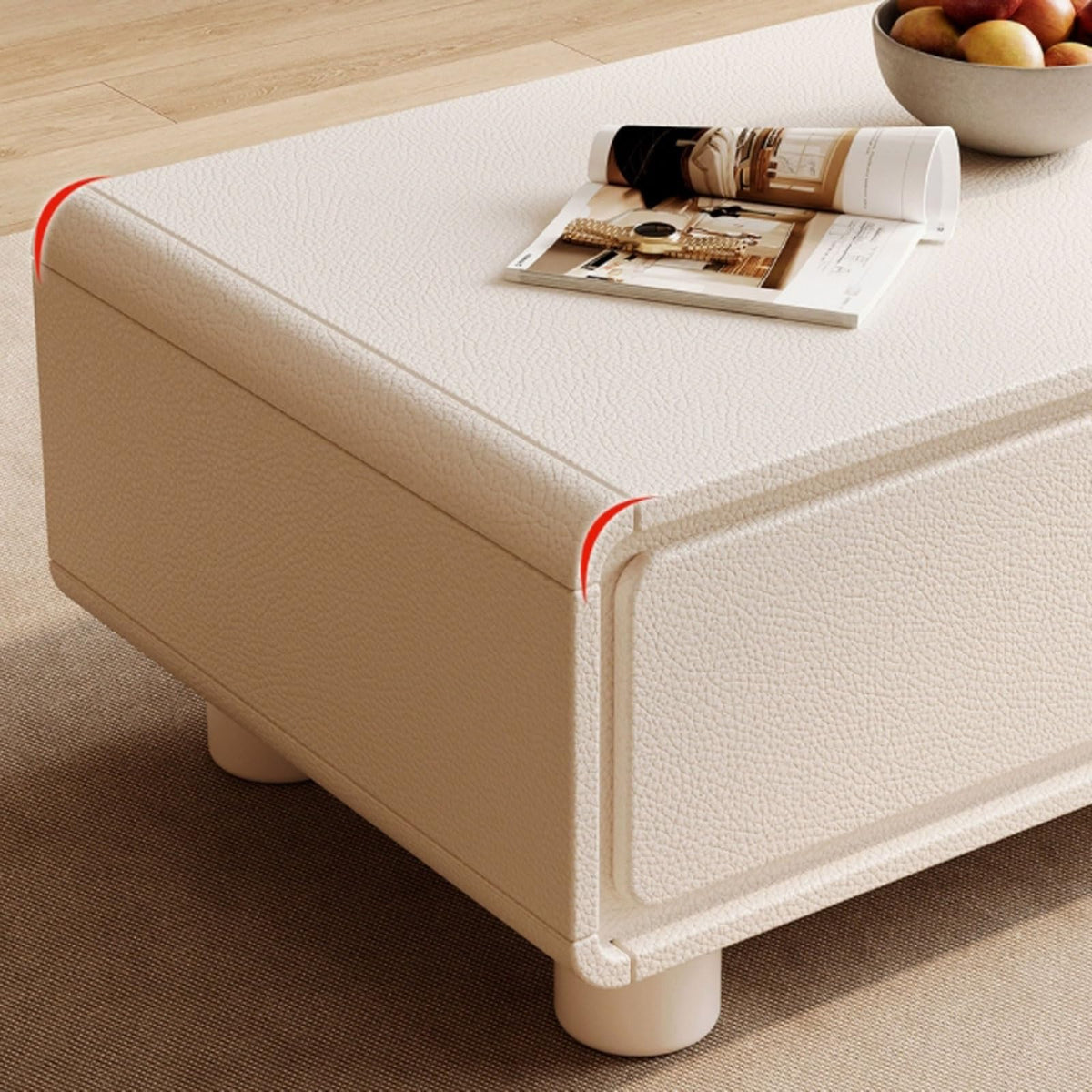 Cream White Floating TV Stand with Drawers N28181