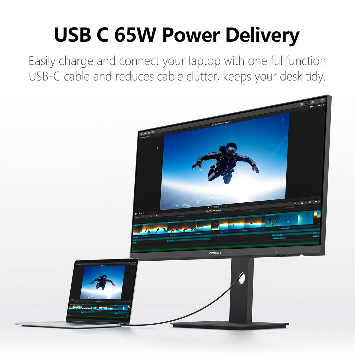 27" 4K USB-C IPS Monitor with Built-in Speakers, Black R248051