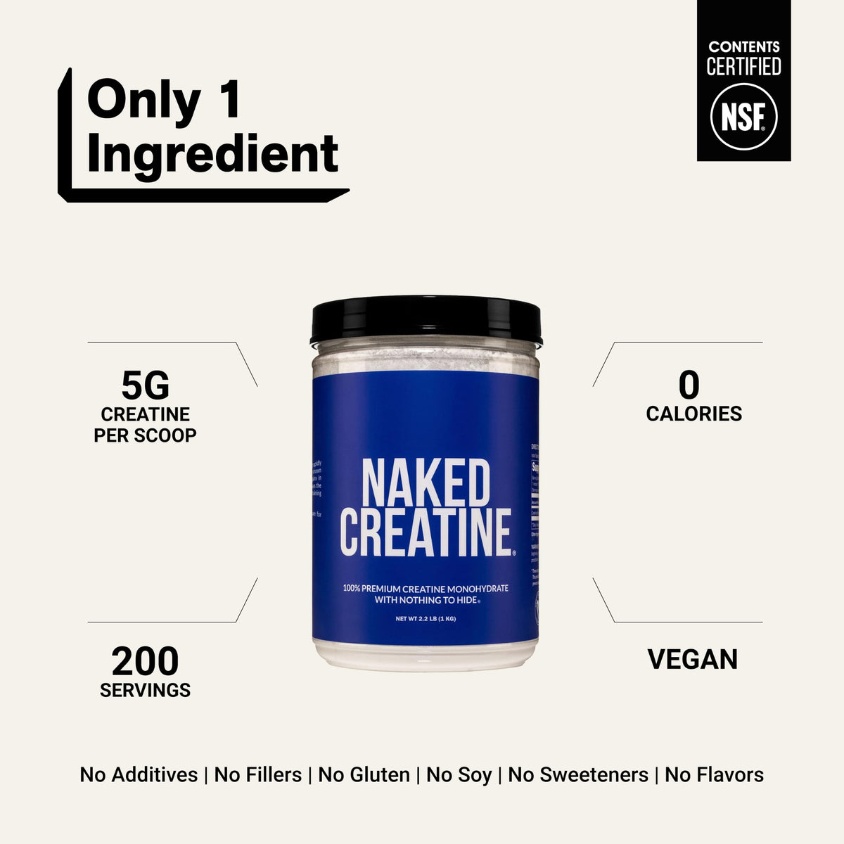 Micronized Creatine Monohydrate 1,000g Vegan Non-GMO Z560