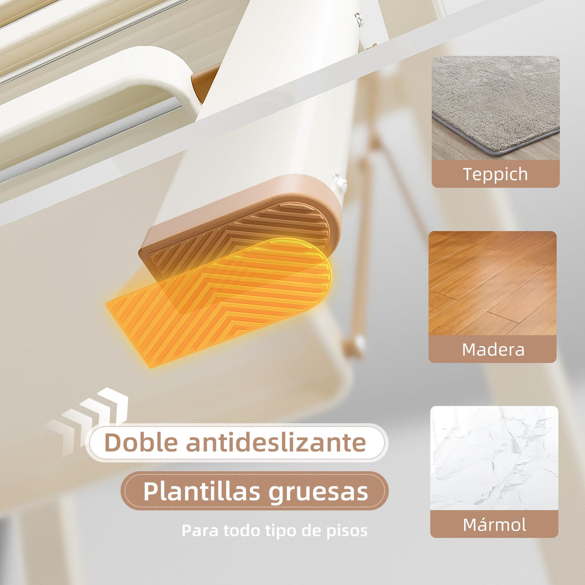 Foldable 3 Step Ladder with Anti-Slip Pedal Y254648