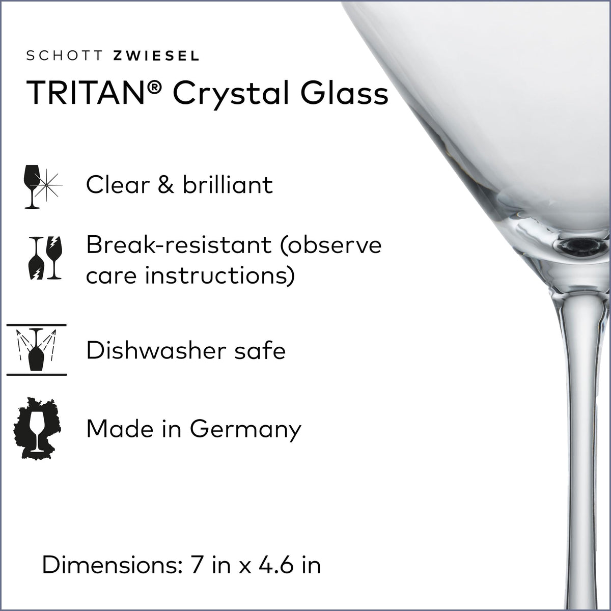 Martini Glass Set of 6 Dishwasher-Safe Tritan Crystal 8.5 Ounce A93529