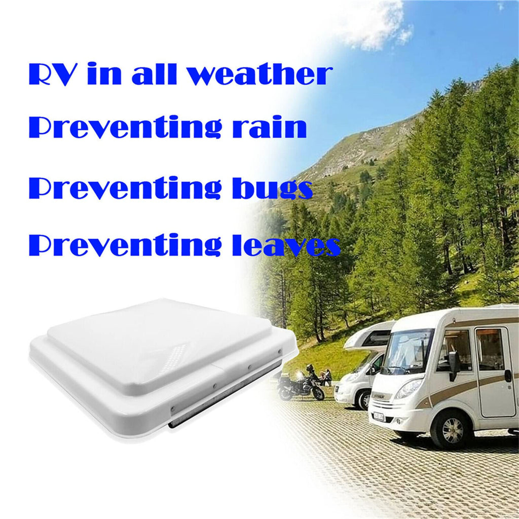 14" x 14" UV-Stabilized Rust-Resistant White RV Vent Cover K170