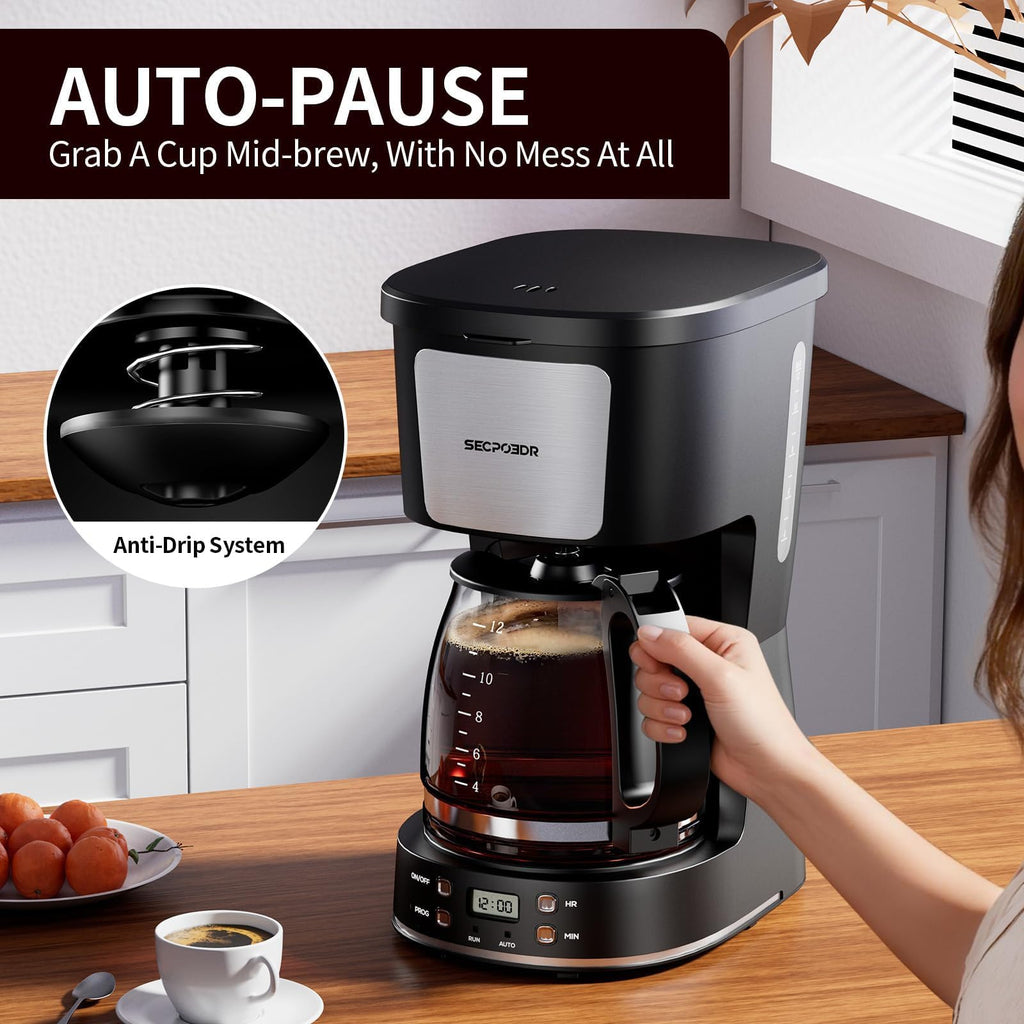 12 Cup Programmable Coffee Maker with Reusable Filter N662