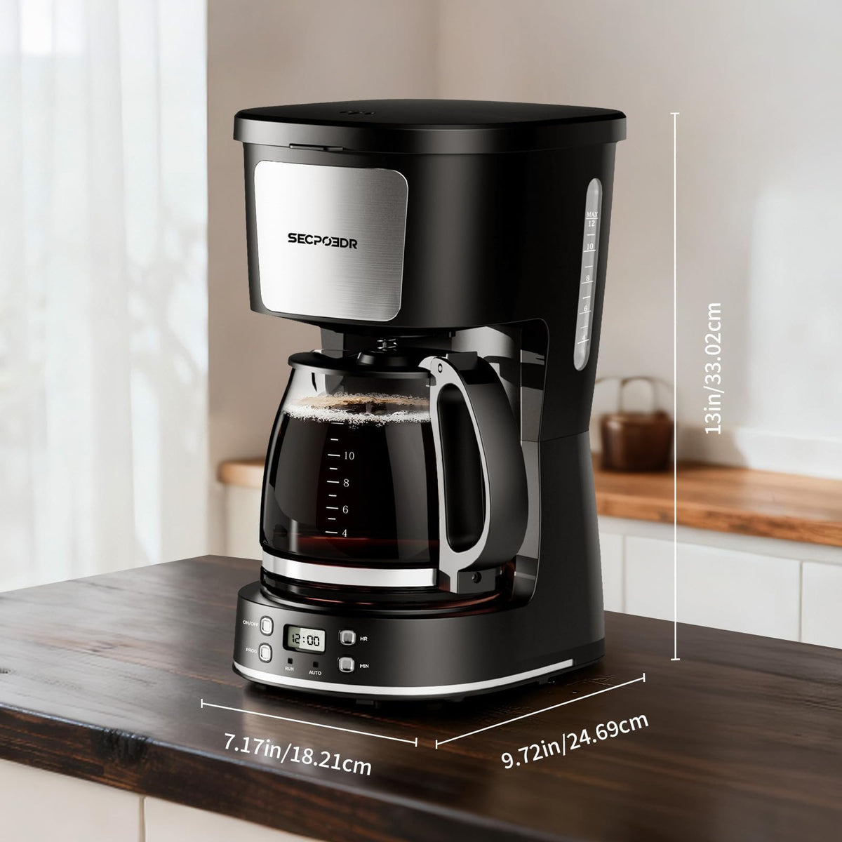 12 Cup Programmable Coffee Maker with Reusable Filter N662