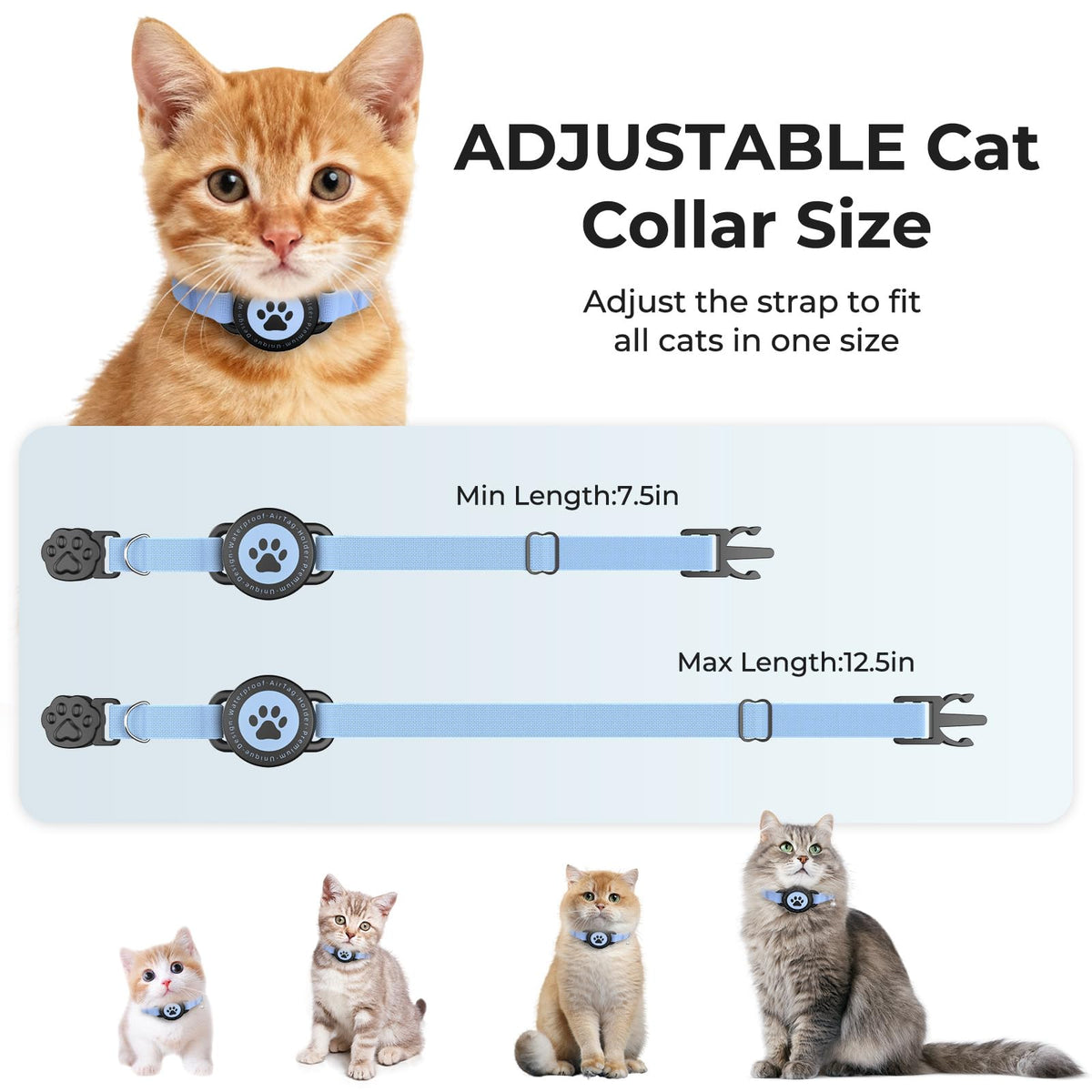 GPS Tracking Collar Blue 2P U668