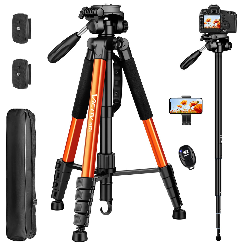 72" Camera Tripod & Monopod with Remote I474