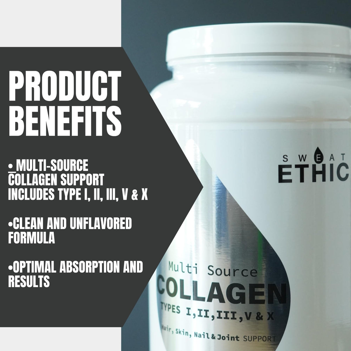 Unflavored Hydrolyzed Collagen Peptides Powder I9625