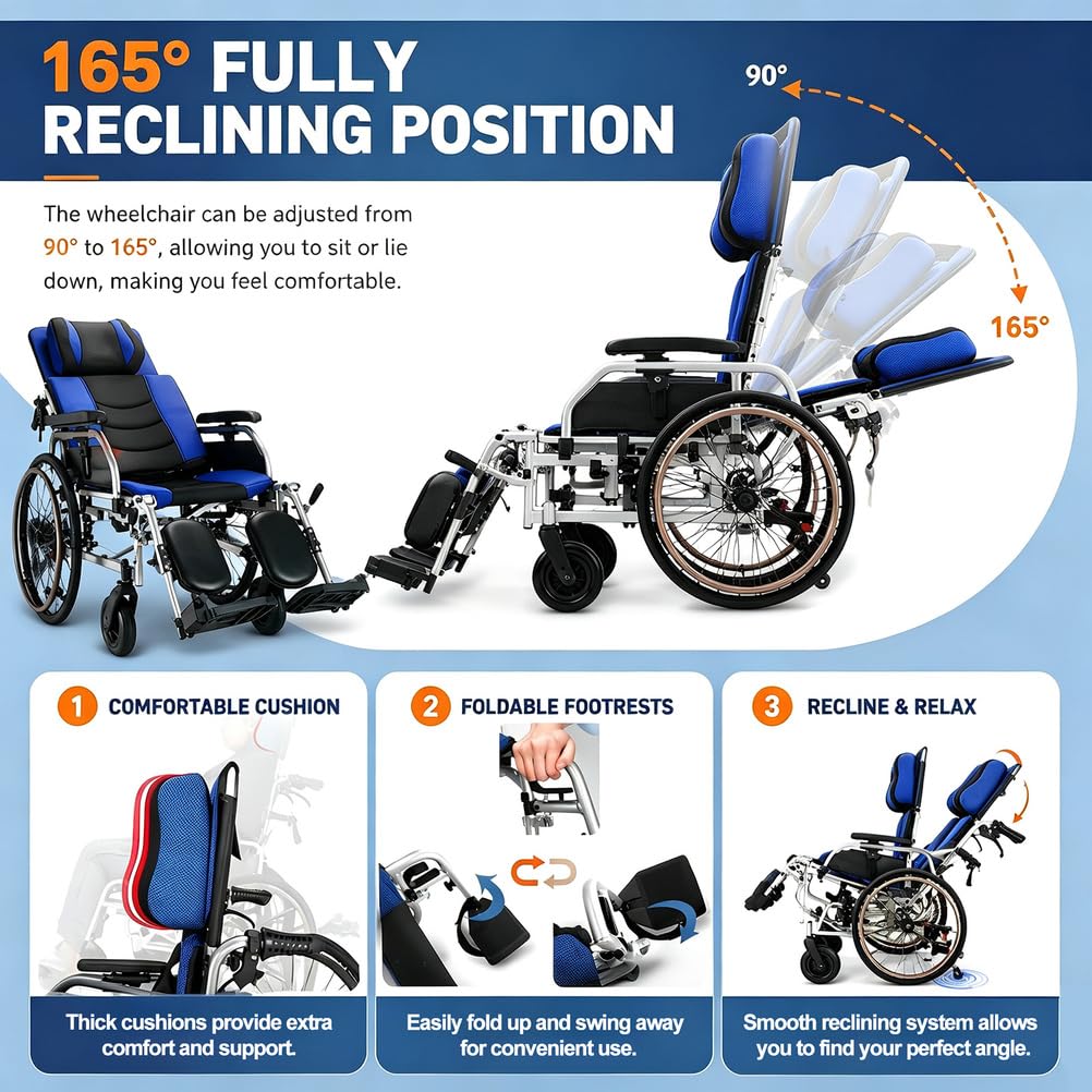 Reclining Wheelchairs with Elevating Leg Rests N173963