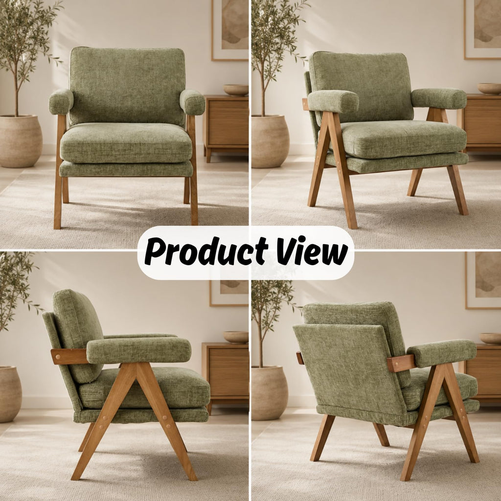 Green Mid-Century Accent Chair Set of 2 K994
