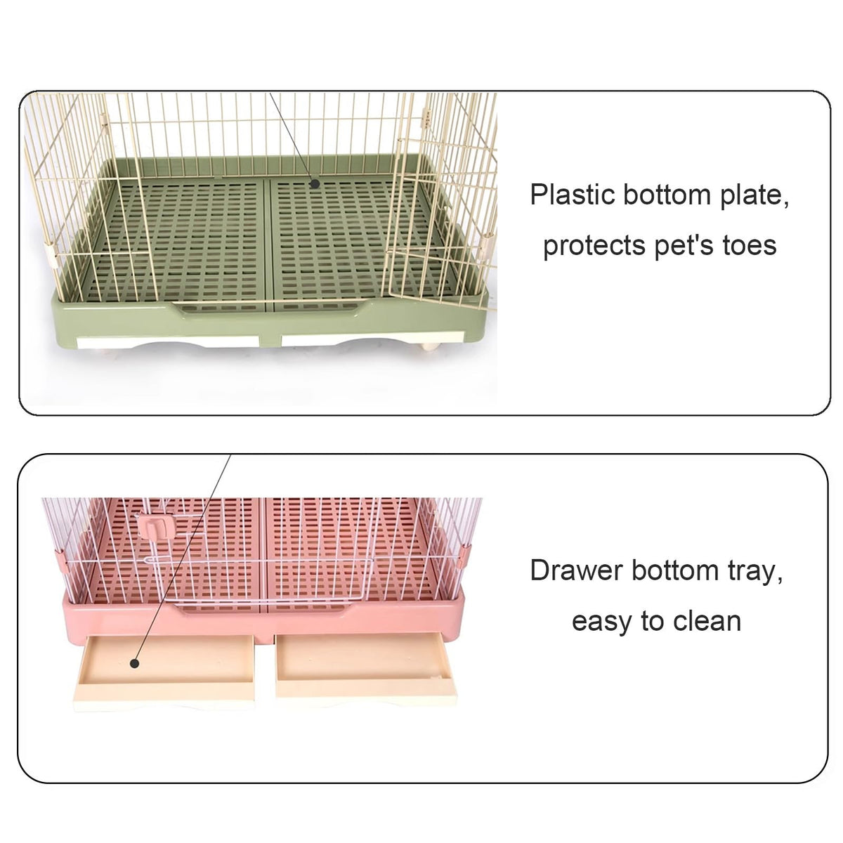 4 Tier Detachable Metal Cat Cage with Hammock S986