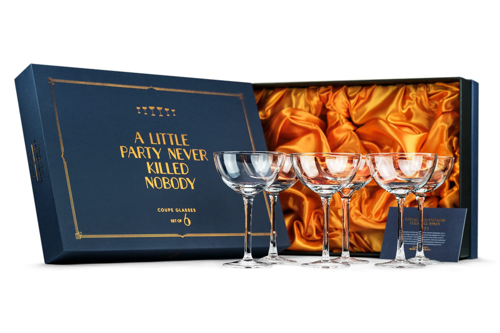 Crystal Champagne Coupe Glasses Set of 6 Y860413