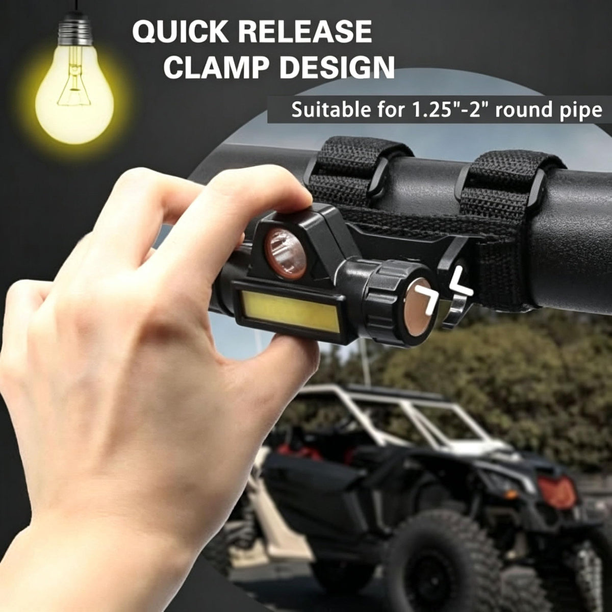 Dual LED UTV Headlamp Work Light Z6822