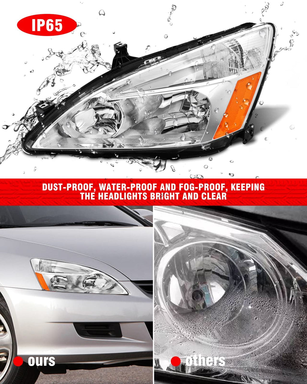 2003-2007 Honda Accord Halogen Headlight P9424