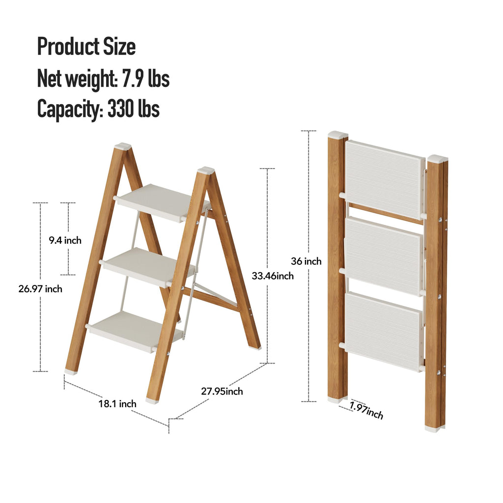 3 Step Aluminum Foldable Step Stool Y428360