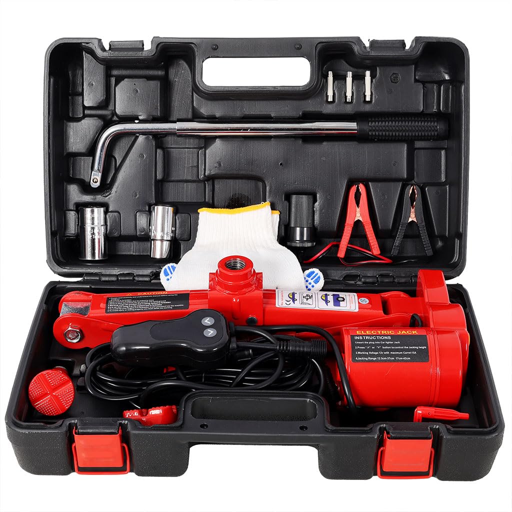 3 Ton Electric Scissor Jack Kit with Carry Case S2025