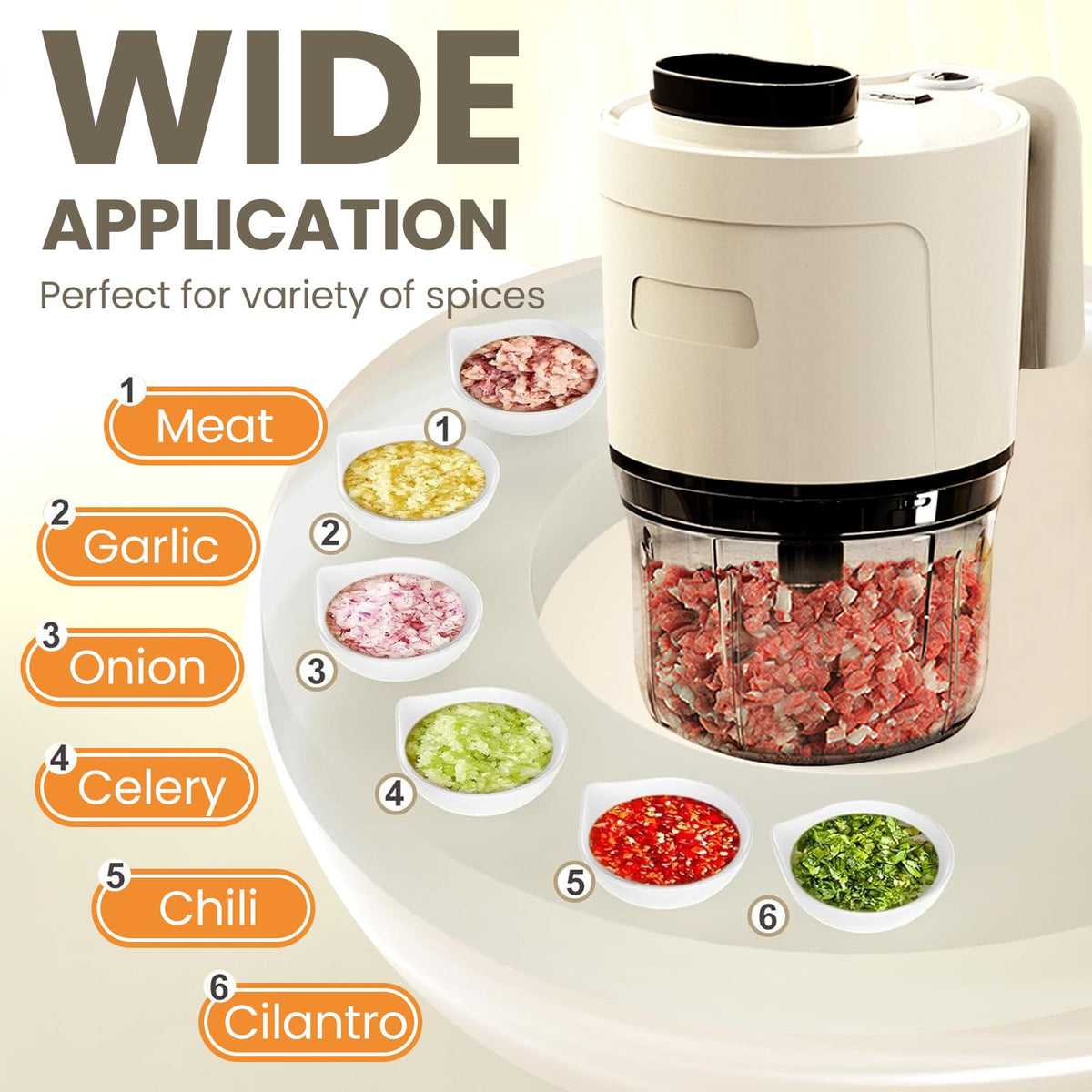 4-in-1 Waterproof Cordless Electric Vegetable Slicer Set S23104